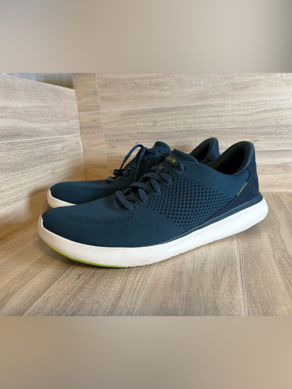 Kizik Lima Walking Shoes Sneakers Mens Size 13 Navy Blue Knit Hands Free Casual